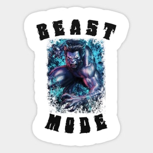 Beast Mode Colored Sticker